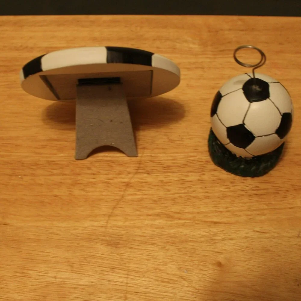 Porcelain Soccer Ball Picture Frame and note/picture holder